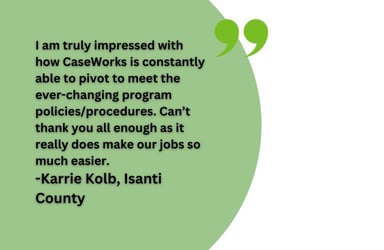 NCT Inc Quote Karrie Kolb with Green Circle and Quotation Marks