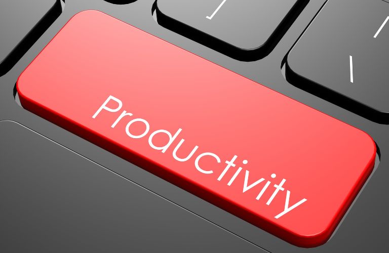Red Productivity Key on a Keyword